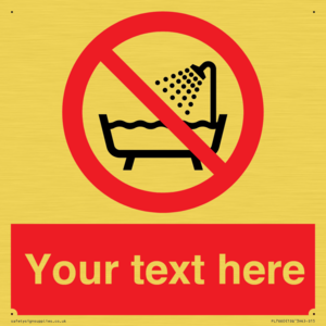 Custom Do not use this device in a bathtub shower or water-filled reservoir